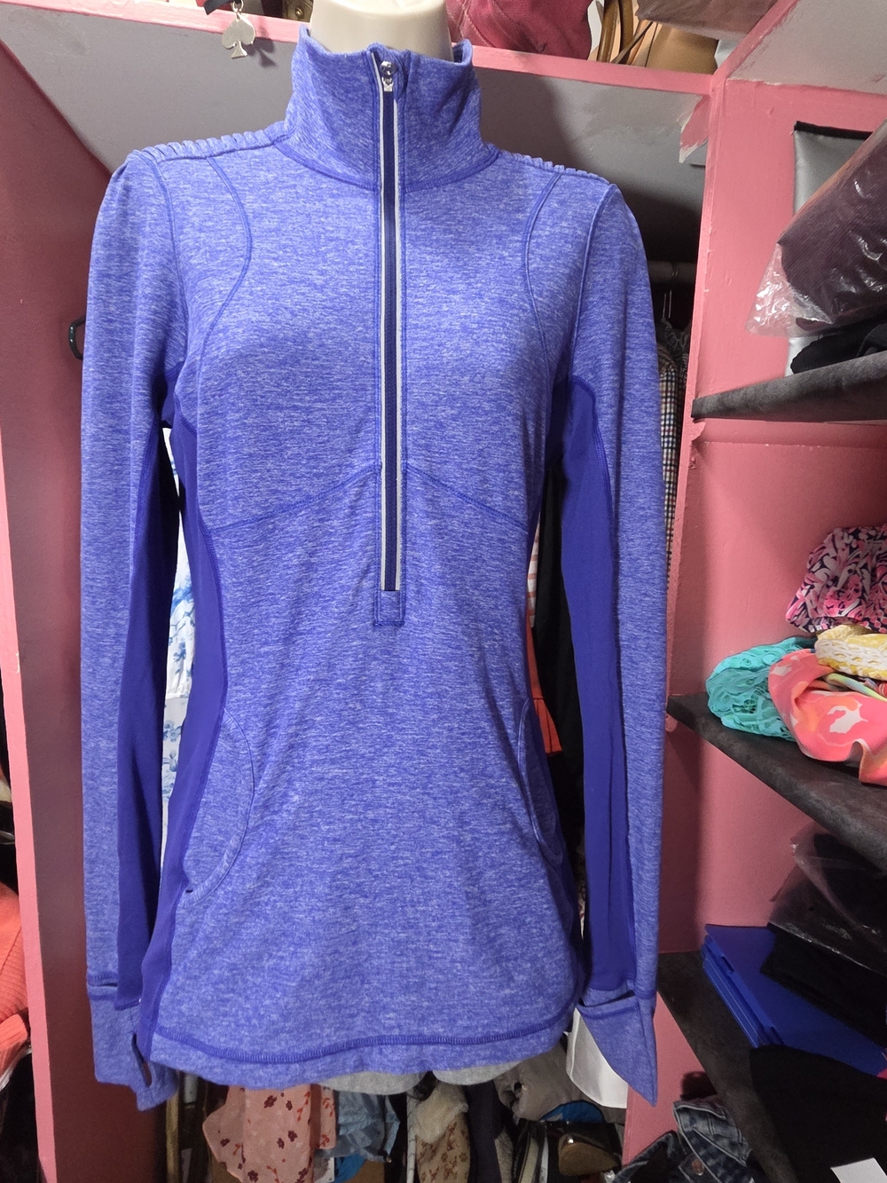 lululemon athletica Heathered Blue-Purple Half-Zip Pullover